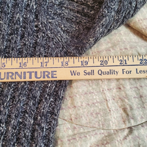 Limited Women Long Sleeve V-Neck Pullover Sweater Charcoal Size S Wool Mix - Picture 6 of 7